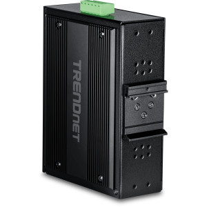 TRENDnet TI-BG108 10-Port Ethernet Switch, 8 Gigabit PoE++ ports, 2 shared Gigabit RJ-45/SFP slots, 20 Gbps switching capacity, DIN-rail/wall mount